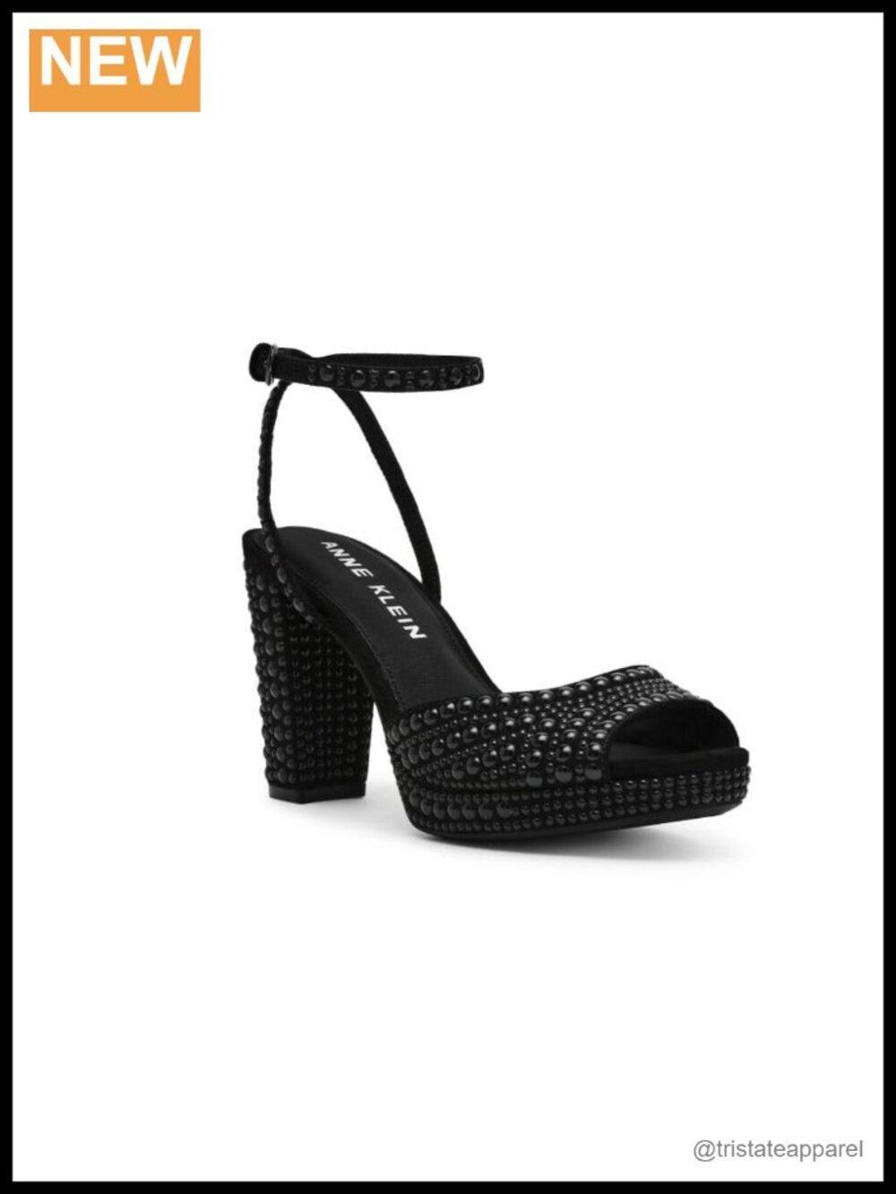 Anne Klein Women's Vanna-P Heeled Sandal Stiletto Open Toe Buckle